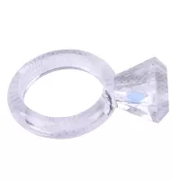 CHISA NOVELTIES péniszgyűrű Diamond Cock Ring Clear - áttetsző, vízálló, vibráció nélküli