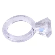 CHISA NOVELTIES péniszgyűrű Diamond Cock Ring Clear - áttetsző, vízálló, vibráció nélküli