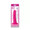 NS NOVELTIES élethű dildó Pleasures Thin 5" Dildo Pink - közepes méretű, rózsaszín színben, letapasztható, szilikon (15,8 cm)