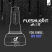FLESHLIGHT levegős szárító állvány Air - fekete színben, Fleshlight maszturbátorokhoz, gyűrűs adapterekkel, elektromos