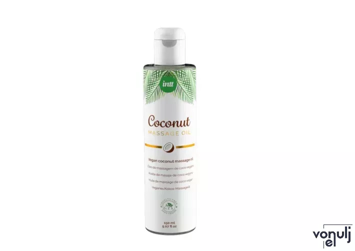INTT masszázsolaj Vegan Massage Coconut Oil Tube Pack 150 ml - vegán, kókusz illattal