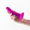 NS NOVELTIES élethű dildó Pleasures Thin 5" Dildo Purple - közepes méretű, lila színben, letapasztható, szilikon (15,8 cm)