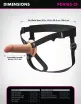 Strapon dildó hámmal Pipedream 5" Dual Density - vízálló