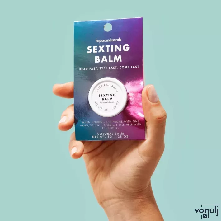 BIJOUX INDISCRETS stimuláló balzsam Sexting Balm Clitherapy Balm 8 g - csiklóstimuláló, fűszeres gyömbér illattal, melegítő hatással
