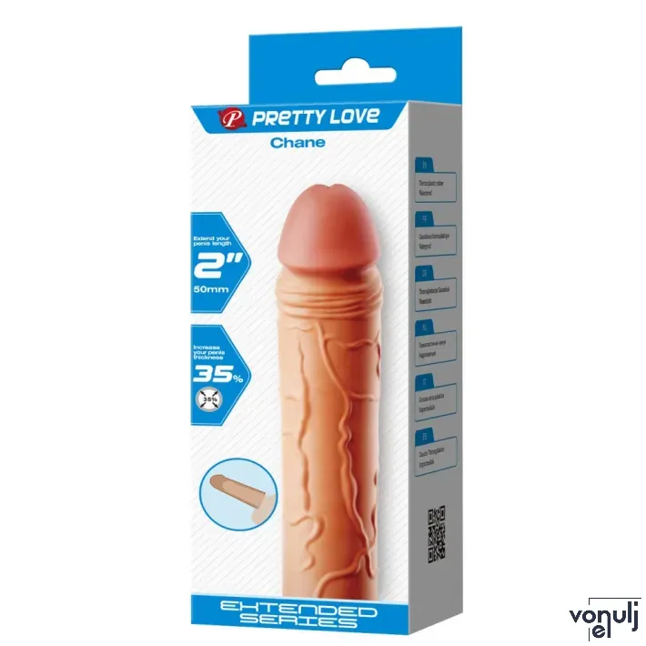 Péniszköpeny PRETTY LOVE Chane - élethű, 18 cm