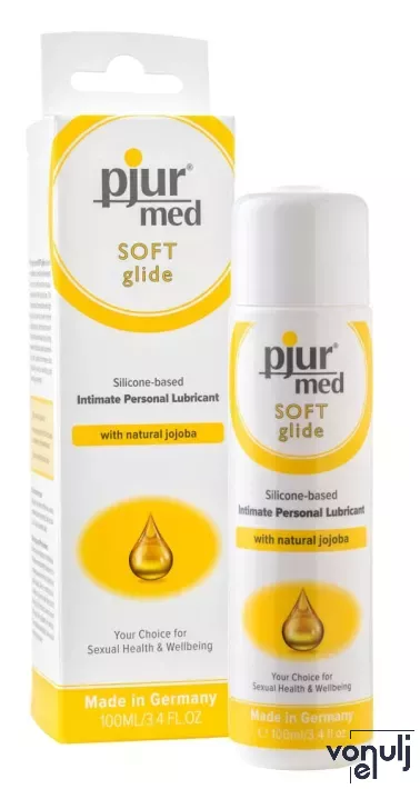 PJUR intim síkosító Med Soft Glide Bottle 100 ml - szilikon bázisú, extrém hosszú hatás, jojoba olajjal, minden bőrtípushoz, latex óvszerhez is
