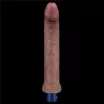 LOVETOY élethű vibrátor 11" Real Softee Rechargeable Silicone - realisztikus, herékkel, vízálló, akkumulátoros, szilikon (27 cm)