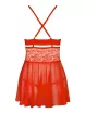 OBSESSIVE szexi babydoll tangával 838-BAB-3 - piros színben, S/M méretben