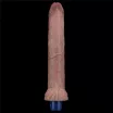 LOVETOY élethű vibrátor 11" Real Softee Rechargeable Silicone - realisztikus, herékkel, vízálló, akkumulátoros, szilikon (27 cm)