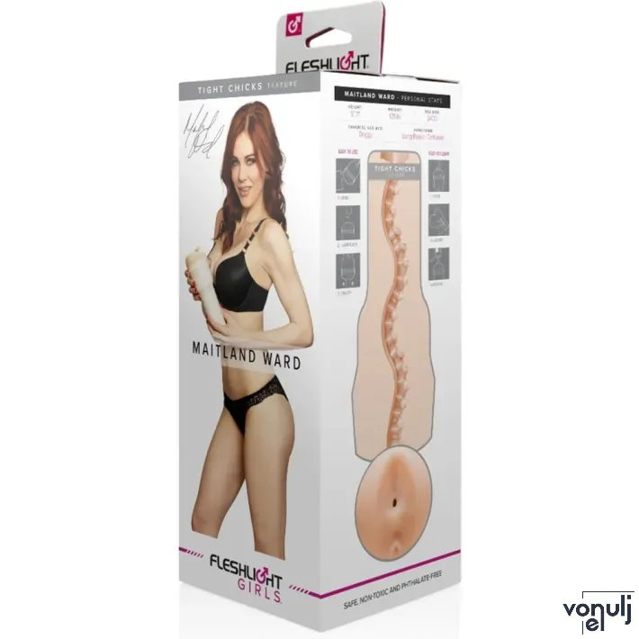 FLESHLIGHT maszturbátor Maitland Ward Tight Chicks Signature Butt - realisztikus, ánusz formájú, testszínű, vízálló, vibráció nélküli
