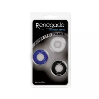 RENEGADE péniszgyűrű Stamina Rings - 3 különböző színű, vízálló, vibráció nélküli
