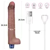 LOVETOY élethű vibrátor 10,5" Real Softee Rechargeable Silicone - realisztikus, herékkel, vízálló, akkumulátoros, szilikon (26,5 cm)