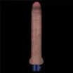 LOVETOY élethű vibrátor 10,5" Real Softee Rechargeable Silicone - realisztikus, herékkel, vízálló, akkumulátoros, szilikon (26,5 cm)