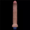 LOVETOY élethű vibrátor 10,5" Real Softee Rechargeable Silicone - realisztikus, herékkel, vízálló, akkumulátoros, szilikon (26,5 cm)