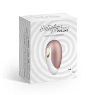 SATISFYER léghullámos csiklóizgató Pro Deluxe Next Generation - rózsaszín-fehér színben, vízálló, akkumulátoros