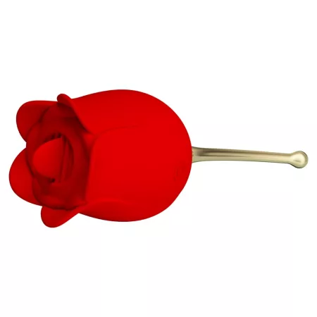 PRETTY LOVE rezgő csiklóizgató Rose Lover - piros színben, rózsa alakú, vízálló, akkumulátoros