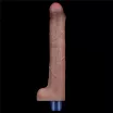 LOVETOY élethű vibrátor 10,5" Real Softee Rechargeable Silicone - realisztikus, herékkel, vízálló, akkumulátoros, szilikon (26,5 cm)