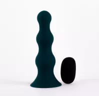 X-MEN análbot Automatic Inflatable Butt Plug Green - zöld színben, vibrátoros, akkumulátoros, távirányítós, letapasztható, vízálló, 19 cm