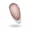 SATISFYER léghullámos csiklóizgató Pro Deluxe Next Generation - rózsaszín-fehér színben, vízálló, akkumulátoros