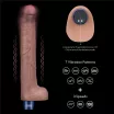 LOVETOY élethű vibrátor 10,5" Real Softee Rechargeable Silicone - realisztikus, herékkel, vízálló, akkumulátoros, szilikon (26,5 cm)