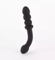 X-MEN análbot Dual-motor Vibrating Butt Plug - fekete színben, vibrátoros, akkumulátoros, dupla motoros, vízálló, 20 cm