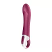 SATISFYER G-pont vibrátor Big Heat - lila színben, vízálló, okos, melegítő funkcióval, ingyenes applikációval