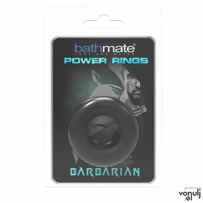 BATHMATE péniszgyűrű Power Ring Barbarian - fekete színben, vízálló, vibráció nélküli