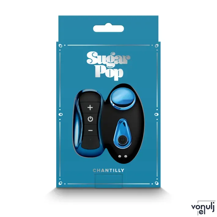 NS NOVELTIES rezgő csiklóizgató Sugar Pop Chantilly Black - fekete színben, távirányítóval, bugyiba helyezhető, vízálló, elemes