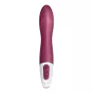 SATISFYER G-pont vibrátor Big Heat - lila színben, vízálló, okos, melegítő funkcióval, ingyenes applikációval