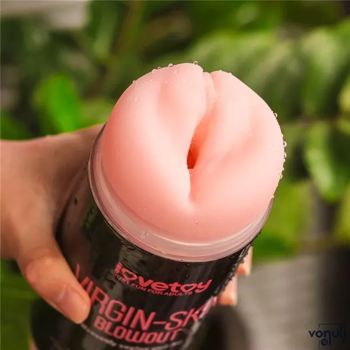 Műpunci és ánusz maszturbátor Lovetoy Virgin-skin Blowout - vízálló