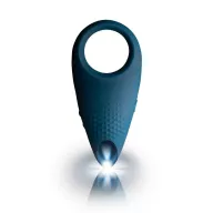 ROCKS-OFF péniszgyűrű Empower Blue - türkiz színben, vibrációs funkcióval, vízálló, akkumulátoros