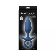 RENEGADE fenékdugó King Medium Blue - kék színben, M-méretben, vízálló, szilikon (14.5cm)