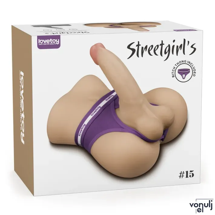 Műpunci és ánusz maszturbátor pénisszel Lovetoy Streetgirl's #15 - vízálló