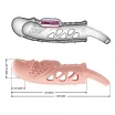PRETTY LOVE péniszköpeny Penis Sleeve Cecilia Flesh - testszínű, vibrációs funkcióval, herepántos, vízálló, elemes, (14 cm)