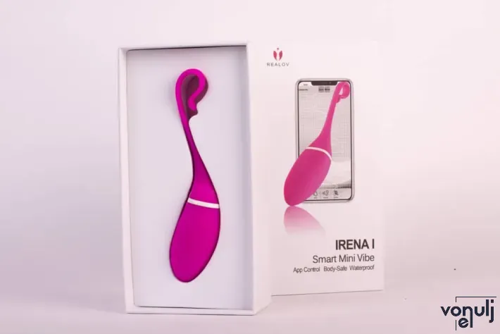 REALOV vibrácós tojás Irena Smart Egg Purple - lila színben, ingyenes applikációval, vízálló, akkumulátoros