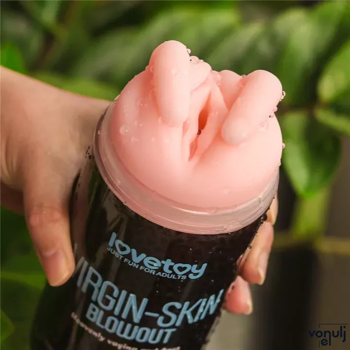Műpunci és ánusz maszturbátor Lovetoy Virgin-skin Blowout Vagina and Anus - vízálló