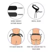 LOVETOY felcsatolható dildó Easy Strapon Set 7.5'' Black - realisztikus, fekete színben, herékkel, állítható hevederrel, 19 cm dildóval