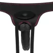 LOVETOY felcsatolható dildó Easy Strapon Set 7.5'' Black - realisztikus, fekete színben, herékkel, állítható hevederrel, 19 cm dildóval
