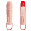 PRETTY LOVE péniszköpeny Penis Sleeve Sloane Flesh - testszínű, vibrációs funkcióval, csiklóizgatós, herepántos, vízálló, elemes, (14,5 cm)