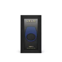 LELO péniszgyűrű Tor III Base Blue - kék színben, vibrációs funkcióval, ingyenes applikációval,  vízálló, akkumulátoros