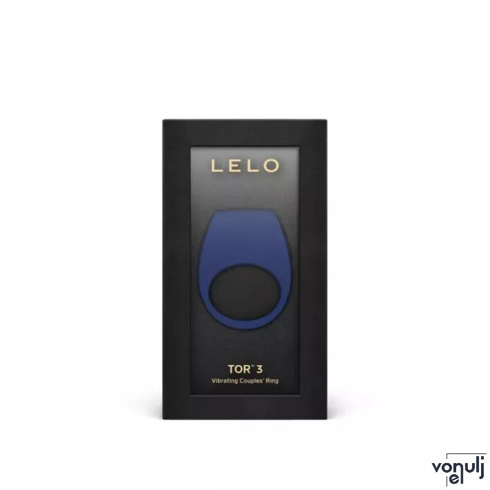 LELO péniszgyűrű Tor III Base Blue - kék színben, vibrációs funkcióval, ingyenes applikációval,  vízálló, akkumulátoros