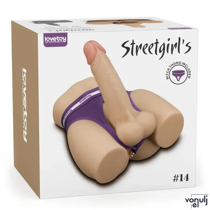 Műpunci és ánusz maszturbátor pénisszel Lovetoy Streetgirl's #14 - vízálló
