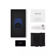 LELO péniszgyűrű Tor III Base Blue - kék színben, vibrációs funkcióval, ingyenes applikációval,  vízálló, akkumulátoros