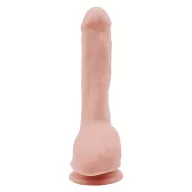 CHISA NOVELTIES élethű dildó Carnal Pleasure - nagy méretű, letapasztható, herékkel, testszínű, vízálló, TPE (23,5 cm)