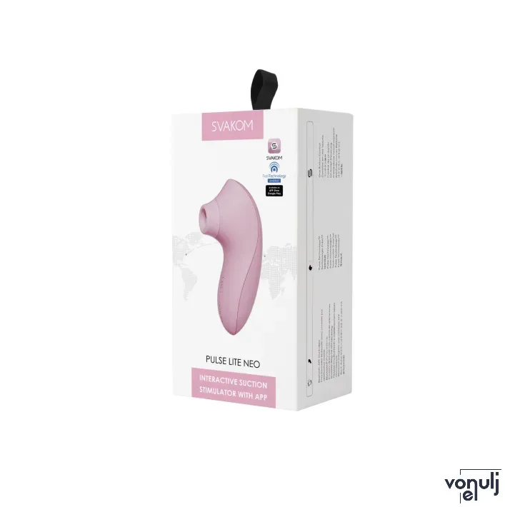 SVAKOM léghullámos csiklóizgató Pulse Lite Neo Pink - rózsaszín színben, okos, ingyenes applikációval, vízálló, akkumulátoros