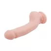 CHISA NOVELTIES élethű dildó Carnal Pleasure - nagy méretű, letapasztható, herékkel, testszínű, vízálló, TPE (23,5 cm)