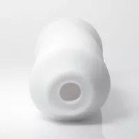 TENGA maszturbátor 3D Module - vízálló, fehér színben, különleges négyzetekkel díszített megjelenéssel