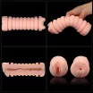 Műpunci és ánusz maszturbátor Lovetoy Virgin-skin Blowout Vagina and Anus - vízálló