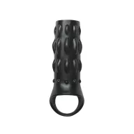 RENEGADE péniszmandzsetta Reversible Power Cage Black - fekete színben, stimuláló felszínnel, vízálló, (15 cm)