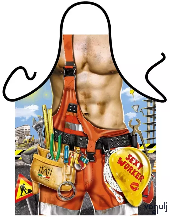 ITATI vicces kötény férfiaknak Sexy Worker